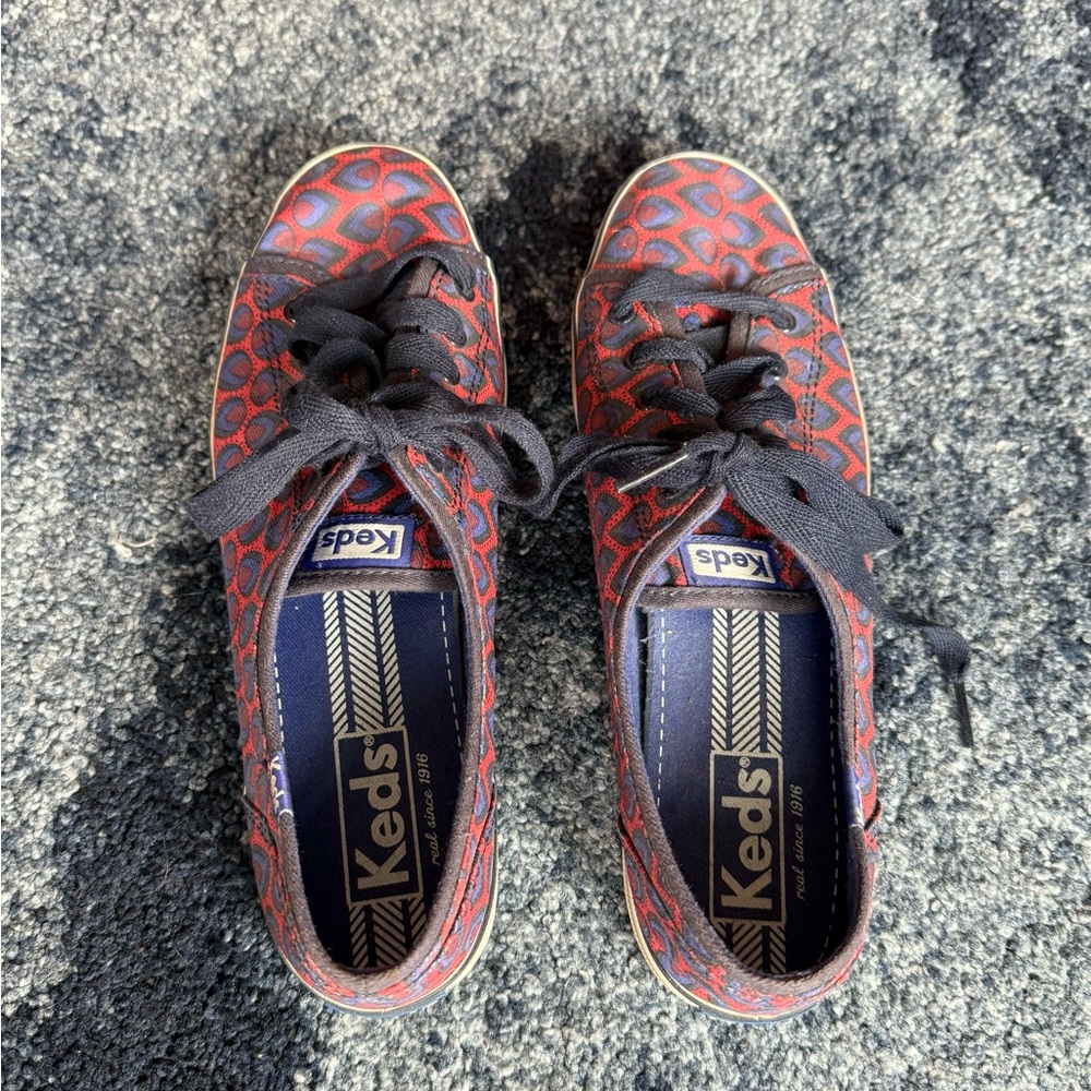 Keds Red and Blue Patterned Sneakers